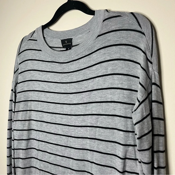 WORTHINGTON Longlined Striped Lightweight Cozy Knit Top - Picture 2 of 6